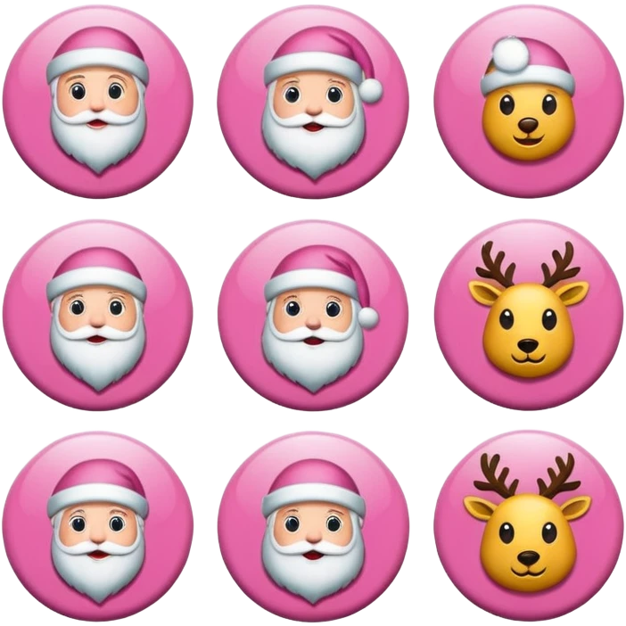pink christmas sticker pack emoji