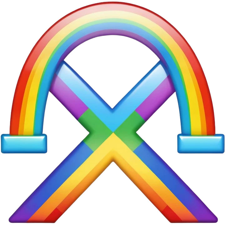 rainbow with an x through it emoji