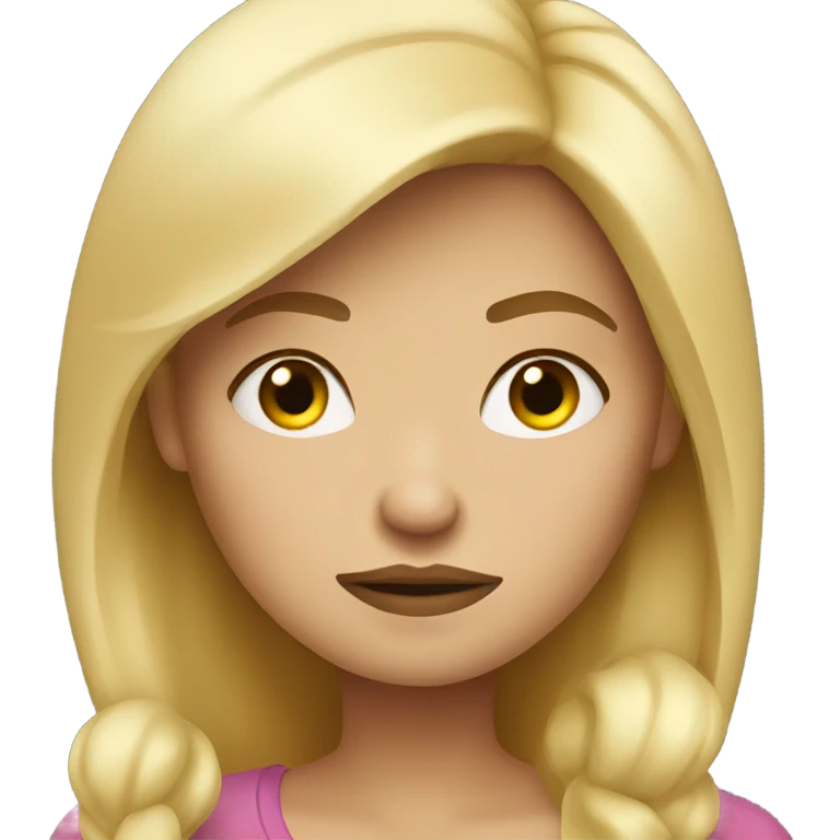 Grumpy blonde  emoji