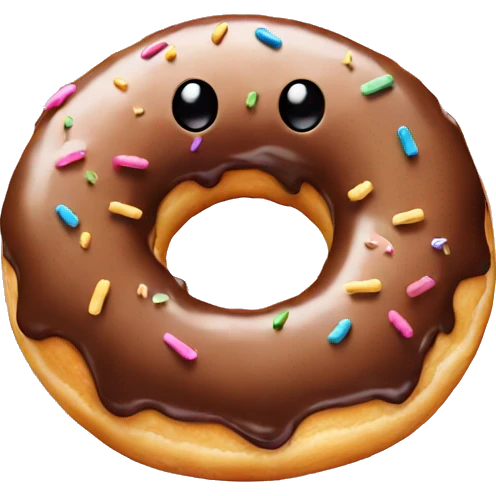 A donut with face emoji