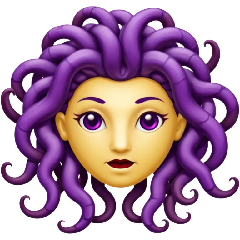 Hazme una medusa con piel de uva morada emoji