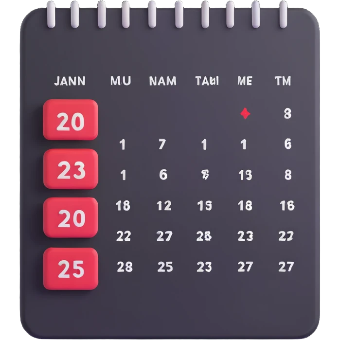January 2025 calendar emoji
