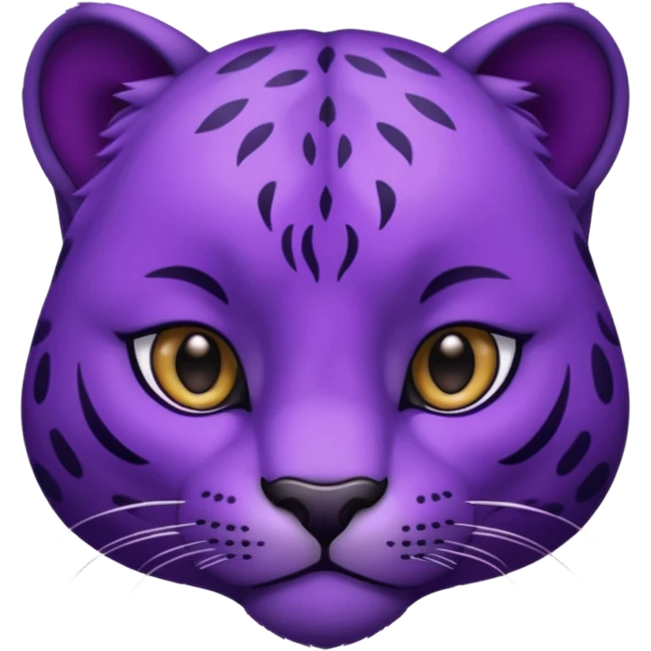 Purple Panther face turned to the side emoji