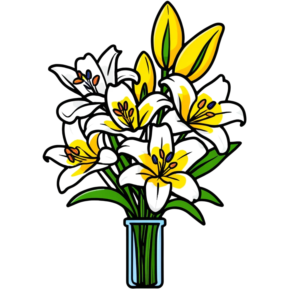 lily flower bouquet emoji