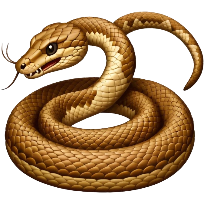Rattlesnake coiled emoji