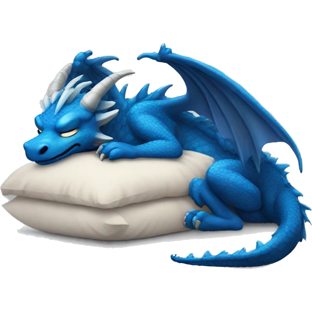 blue dragon sleeping  emoji
