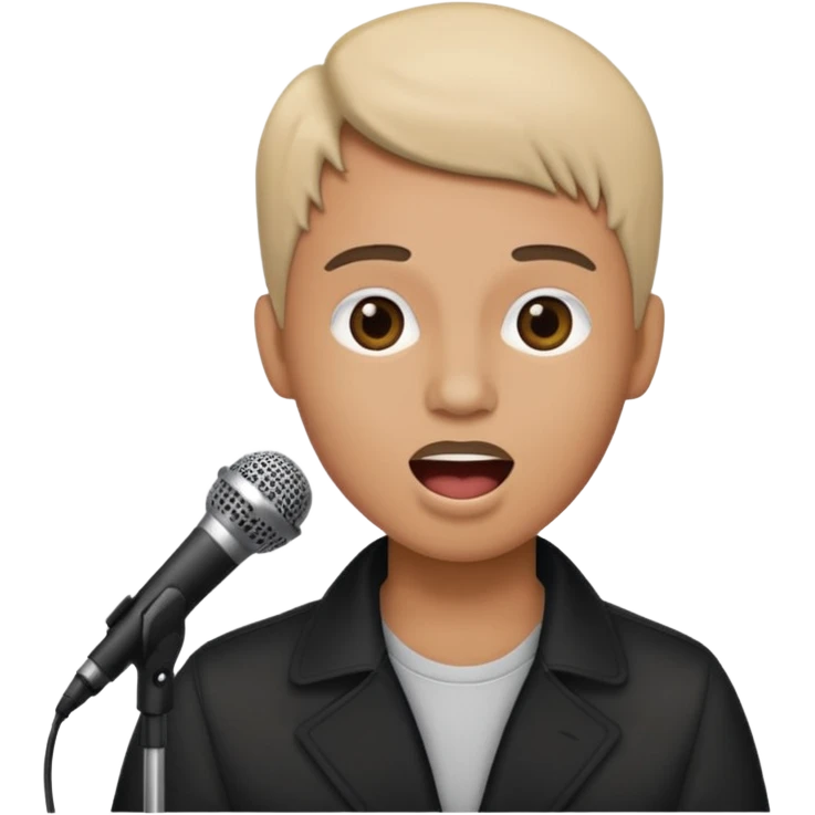 chant avec un micro emoji