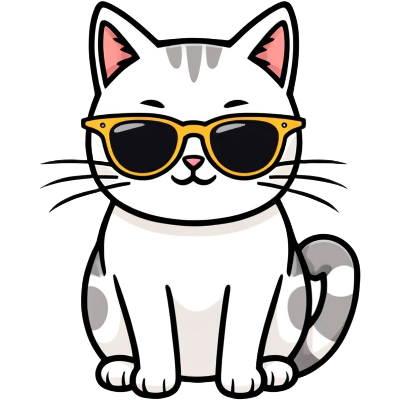 Cat with sunglasses emoji