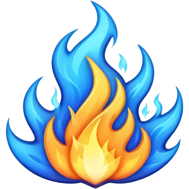 blue hot  emoji