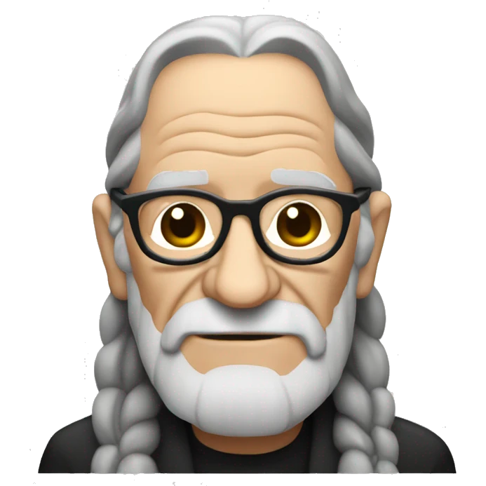 Willie Nelson with glasses emoji