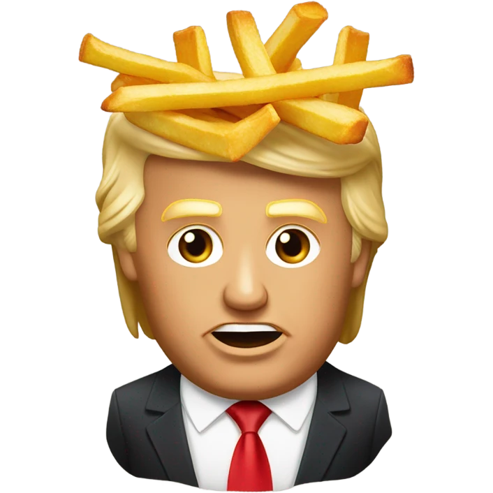 Donald Trump with McDonalds’ fries emoji
