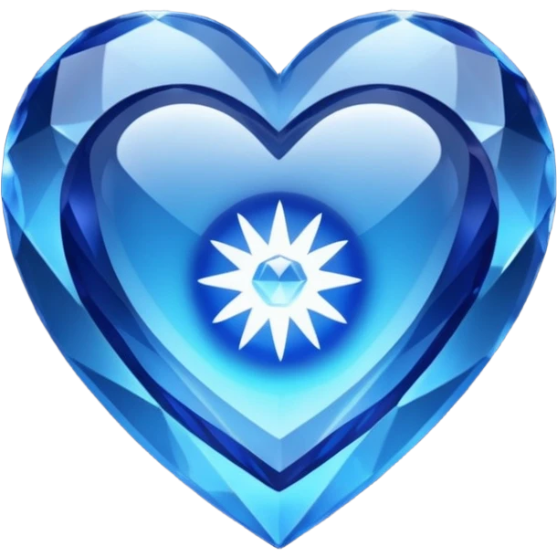 heart with a crystal navy effect emoji