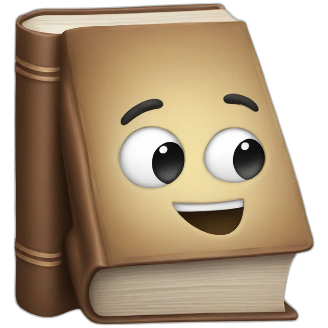 Book with face emoji
