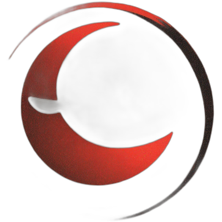voucher black, red moon drawn emoji