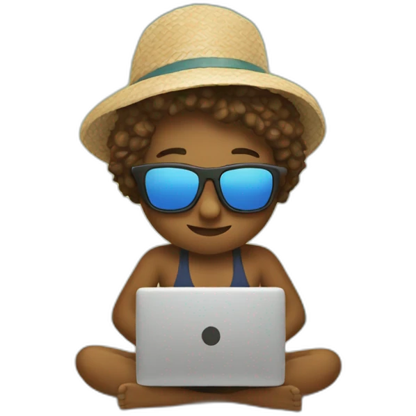digital-nomad-at-beach emoji