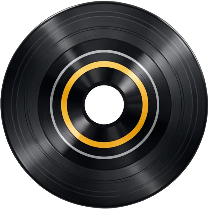 a black vinyl record emoji