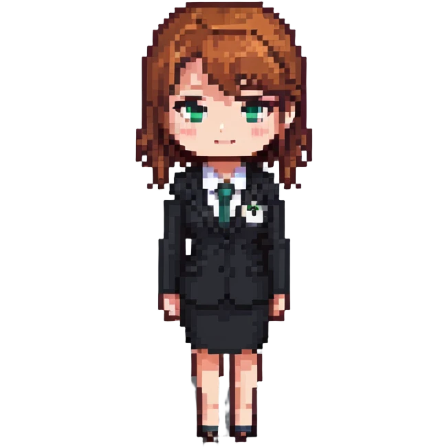simple chibi businesswoman in office attire emoji