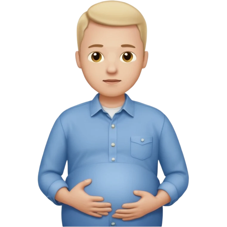 Make a man with a pregnant belly emoji