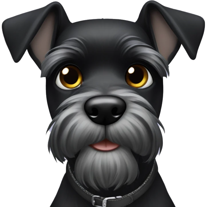 Black miniature schnauzer named Walt emoji