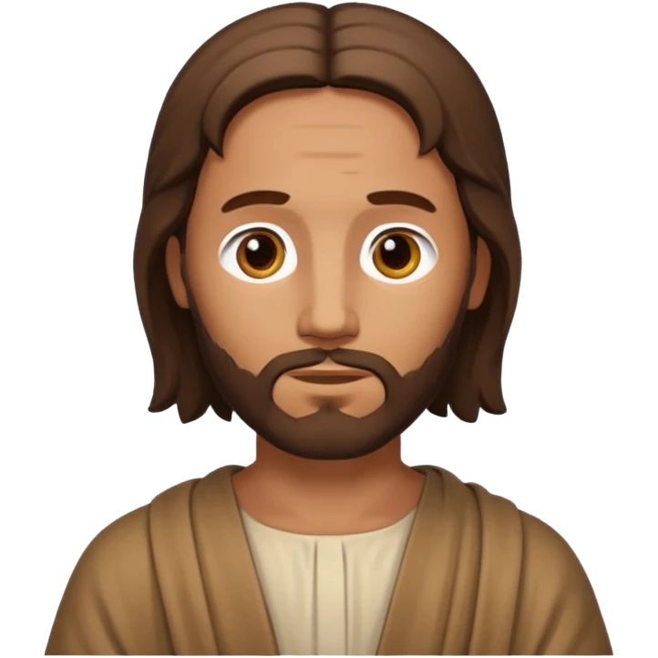 portrait, head and shoulders, Jesus's apostle Thomas, normal emoji style emoji