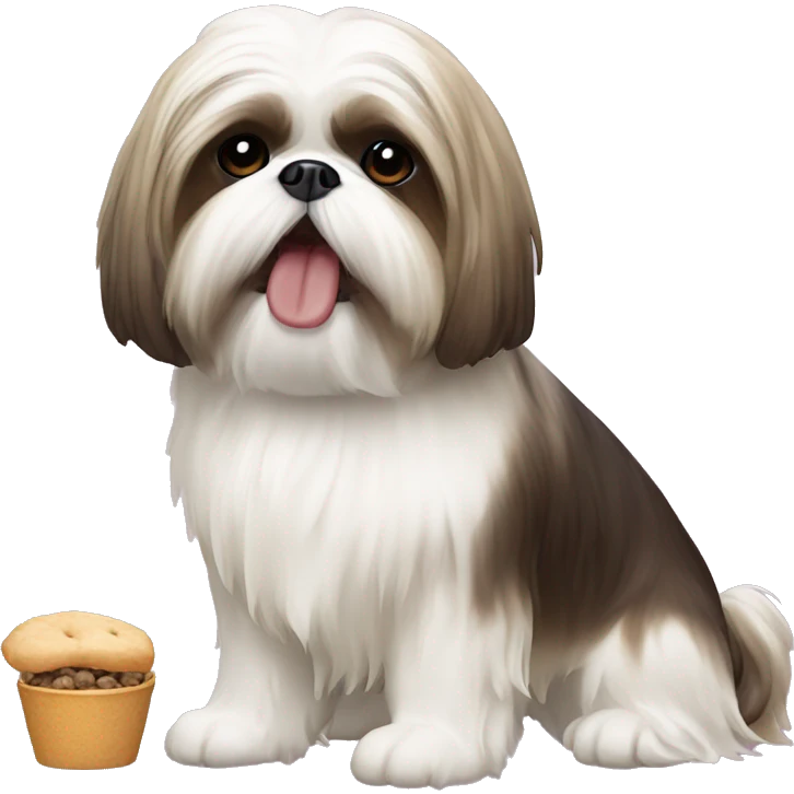 Shih tzu comiendo  emoji