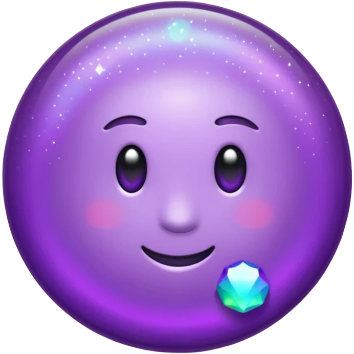 glitter purple and cian pin office emoji