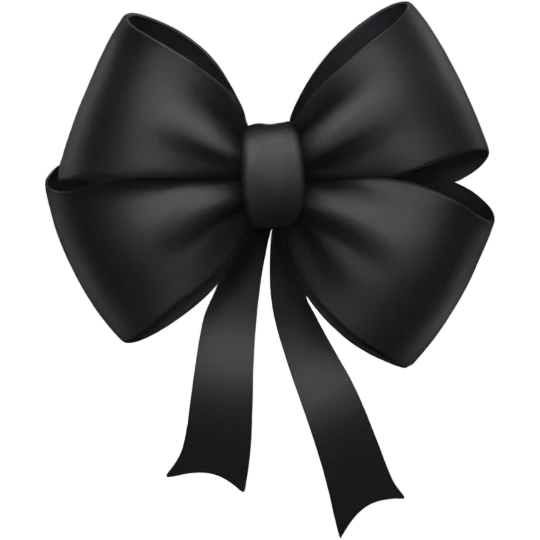 Black cute bow emoji
