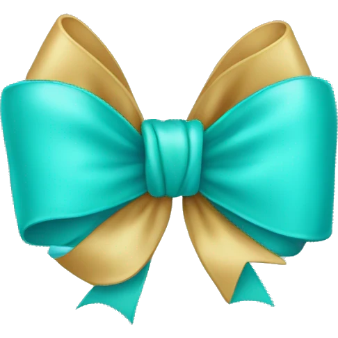 Turquoise little bow emoji