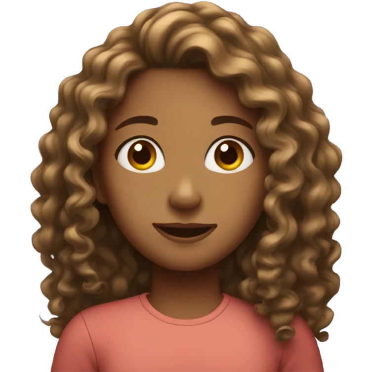 girl long curly hair emoji