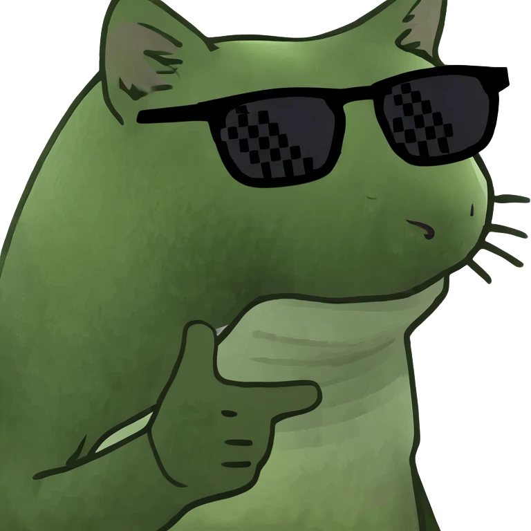 Cat with sunglasses emoji
