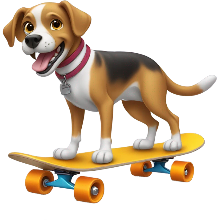 Dog skateboarding  emoji