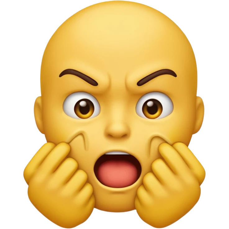yellow emoji choking himself out in anger emoji