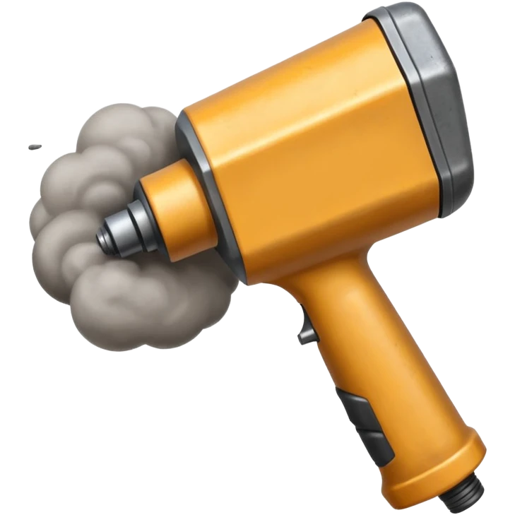 Pneumatic hammer swinging dust cloud around it emoji