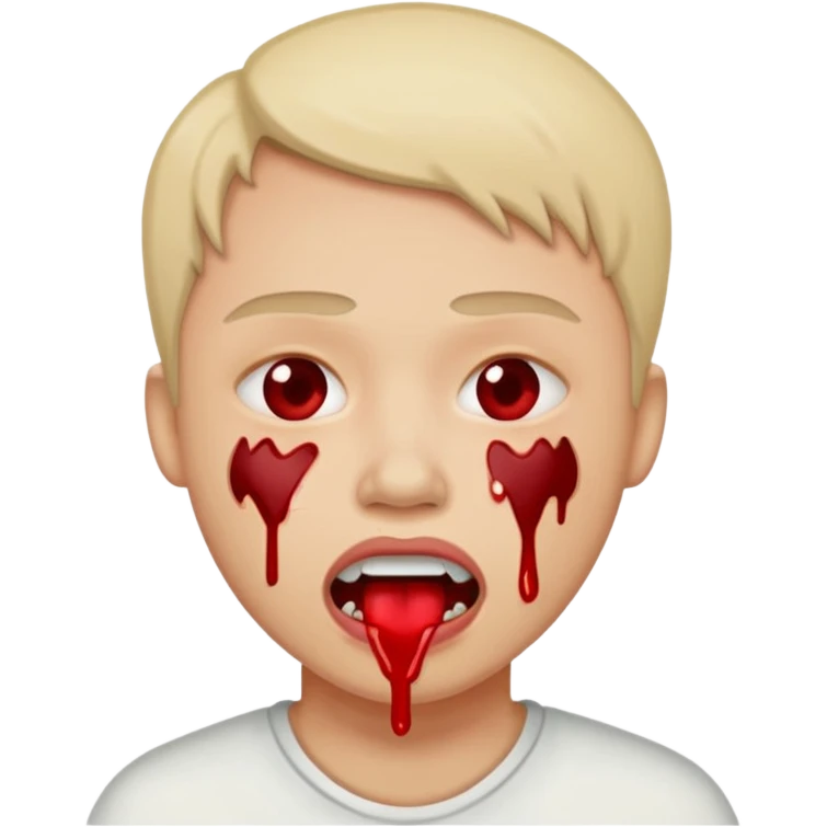 bleeding mouth emoji