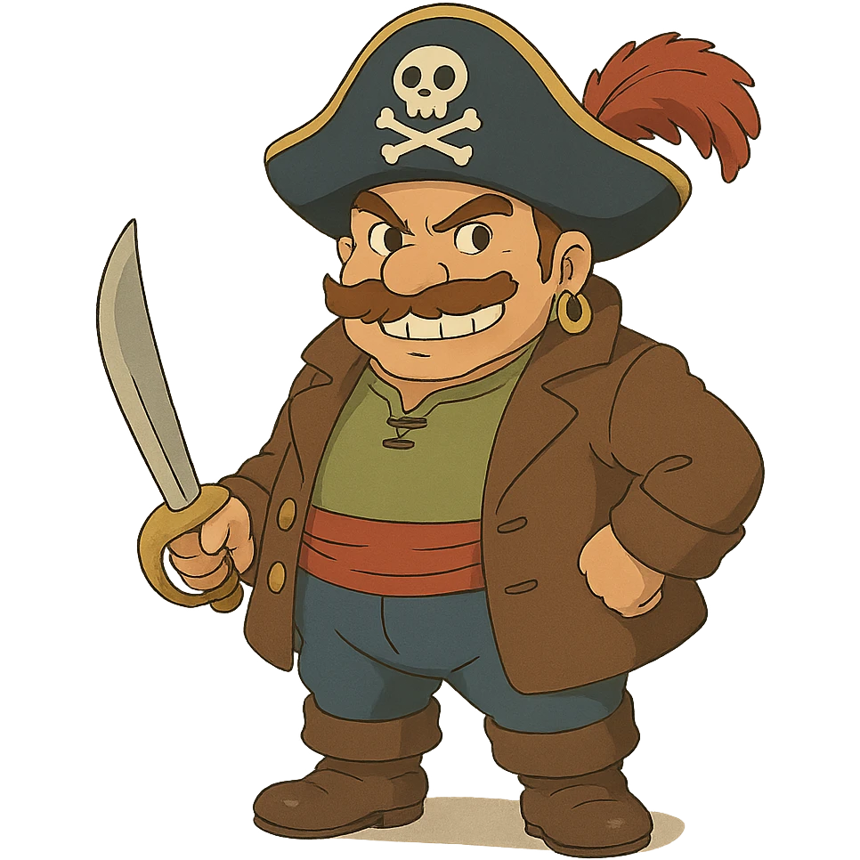 ghibli style pirate emoji