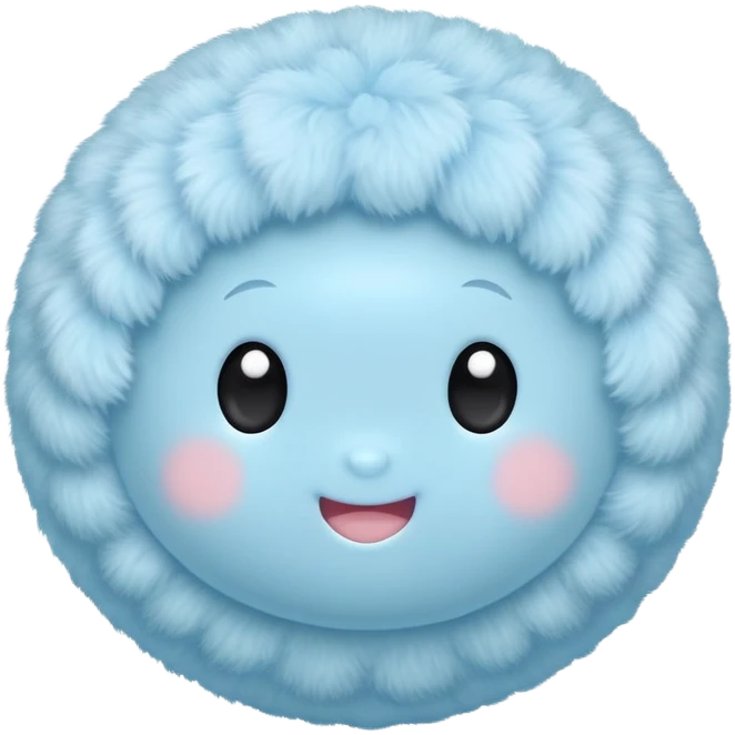 cute pastel blue soft baby ball toy emoji