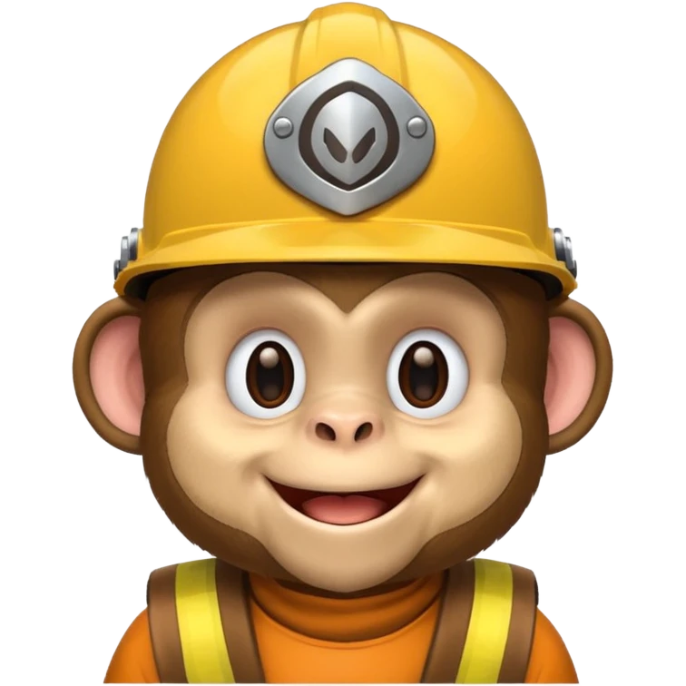 monkey with helmet emoji