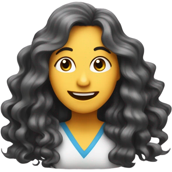 Janice Hosenstein from friends with long wavy hair emoji