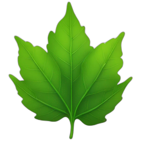 One single green leaf turned to the right emoji