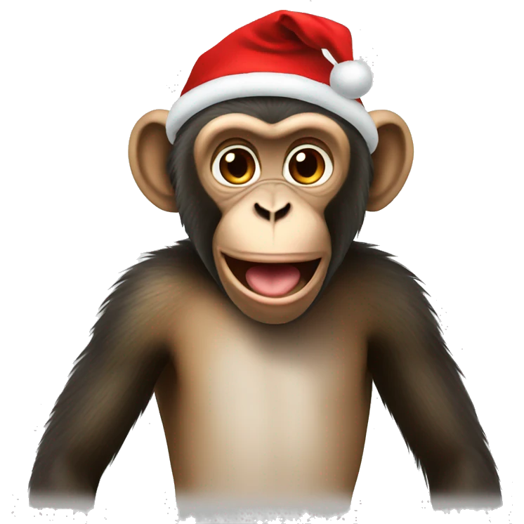 Monkey merry christmas emoji