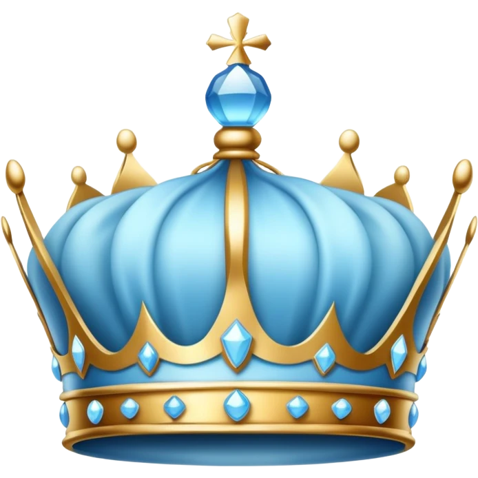 Light blue crown emoji