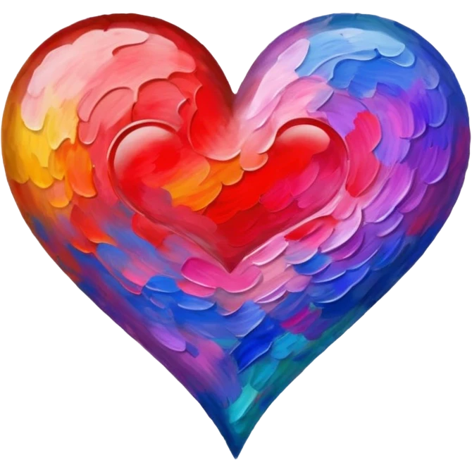 Cuore che ricorda un opera d arte di monet emoji