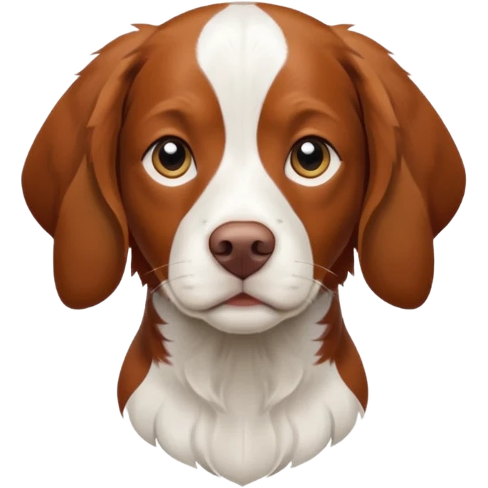 Un chien de chasse, elagneul breton aussis. . emoji