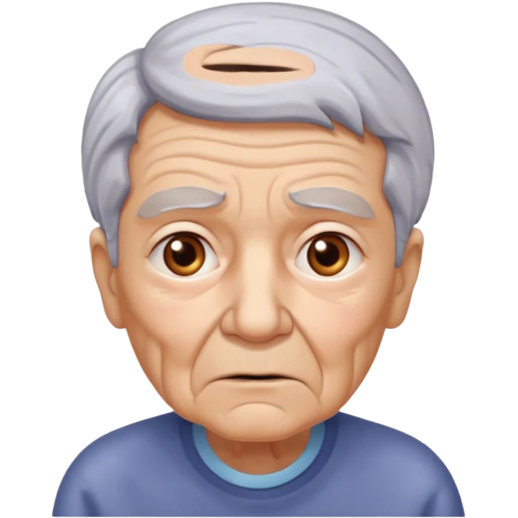 idoso confuso alzheimer emoji