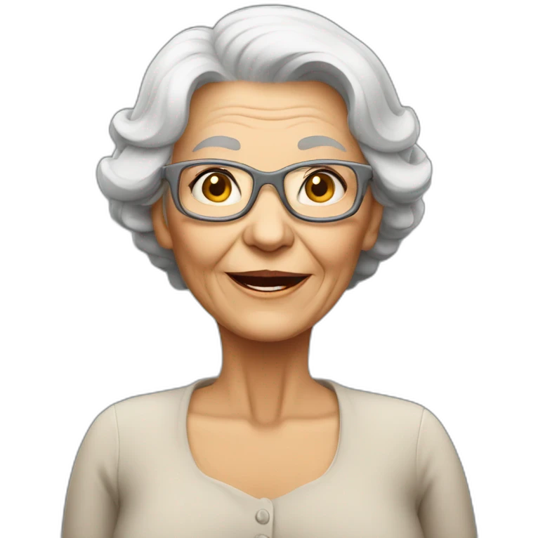 Very Busty old woman emoji
