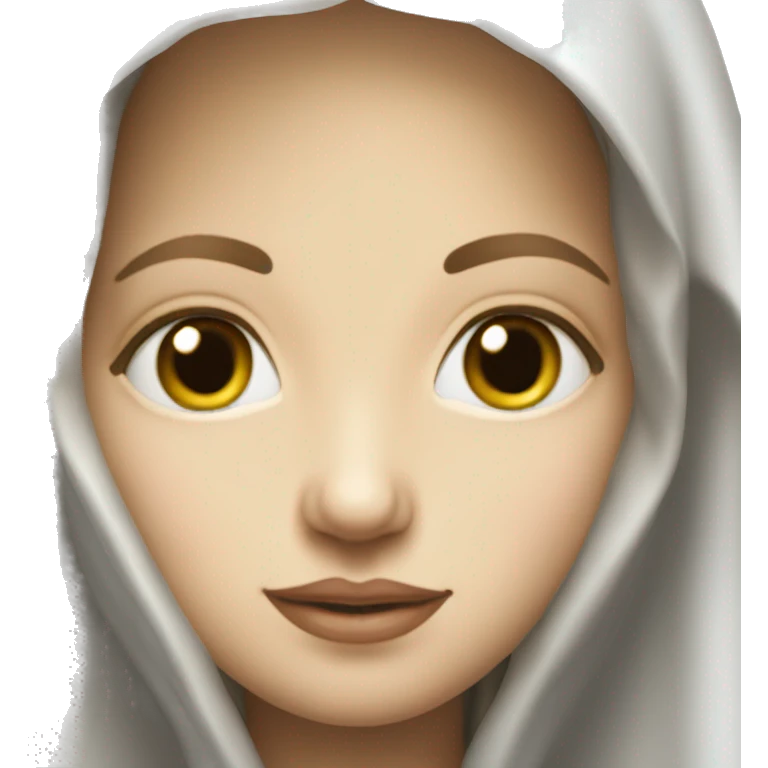 The Virgin Mary realistic face emoji