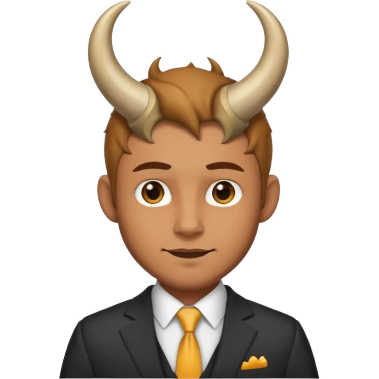man in a suit with horns emoji