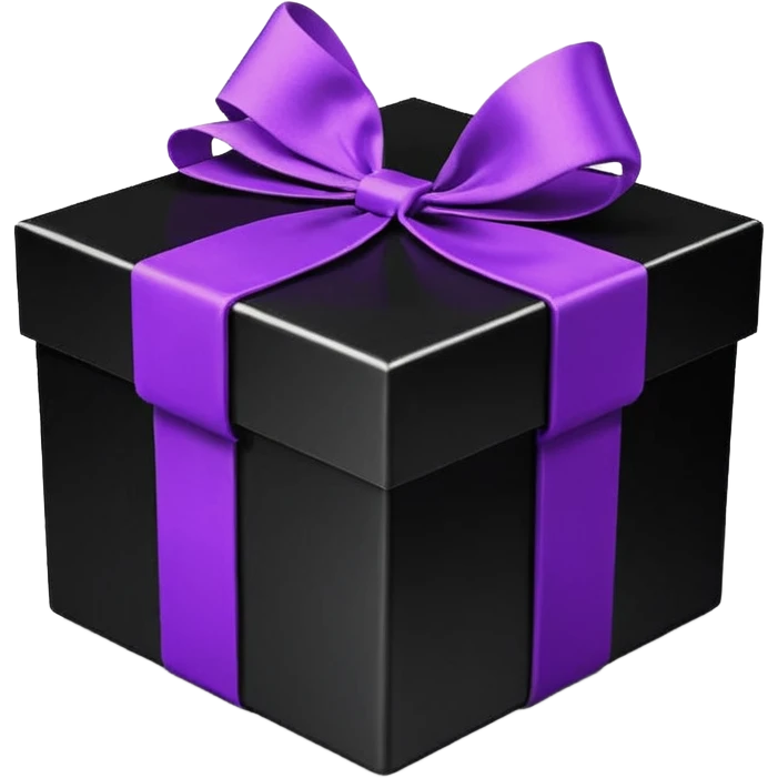 Черная коробка с фиолетовыми светодиодами emoji