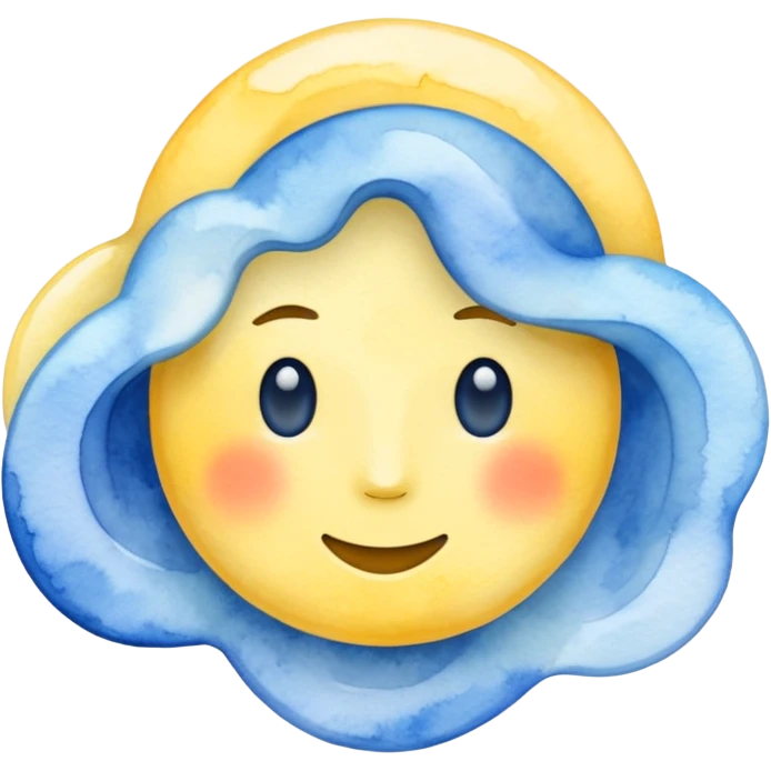 Sarı mavi emoji