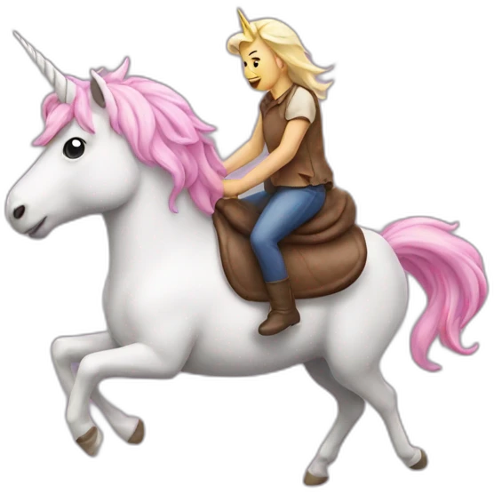unicorn riding a poop emoji